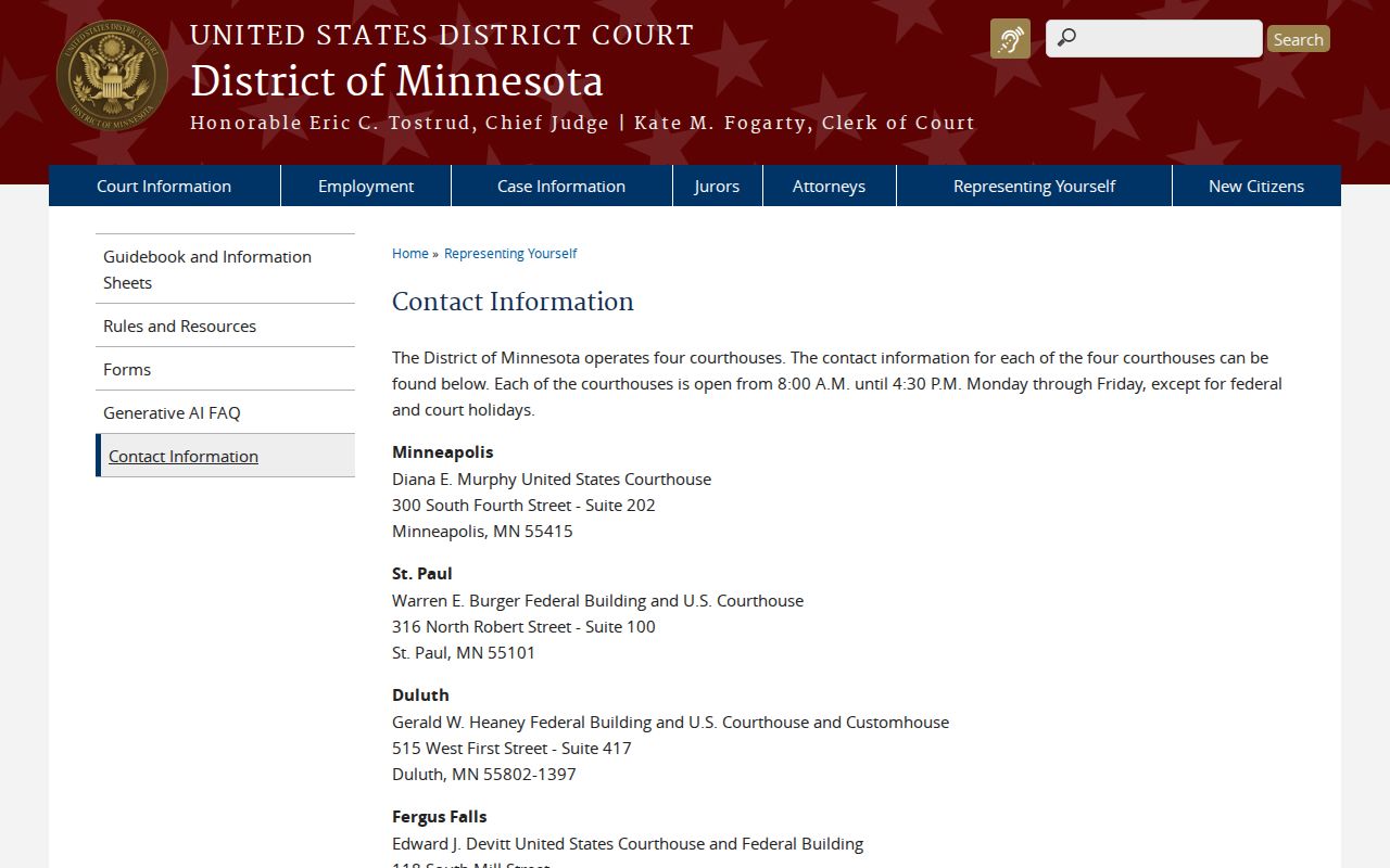 Dundas court records jurisdiction context from federal court contact source