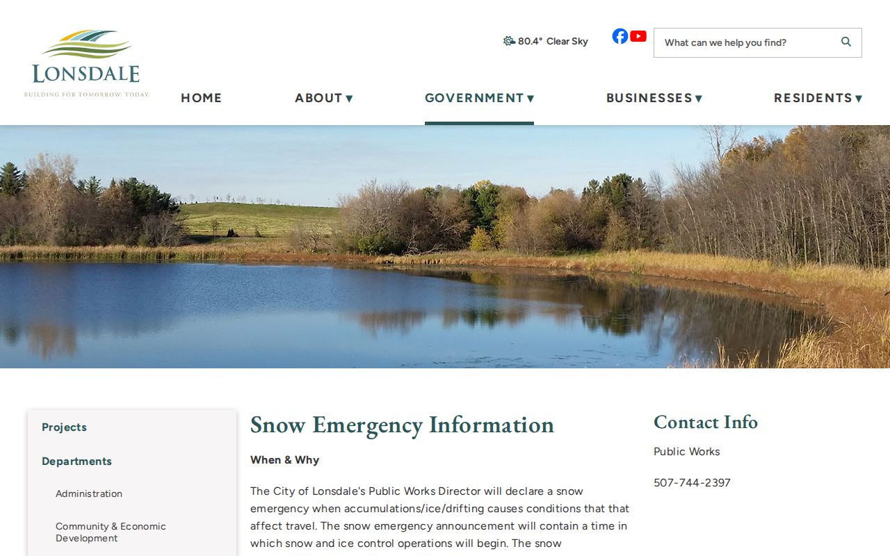 Lonsdale court-docket search context from the city snow emergency source