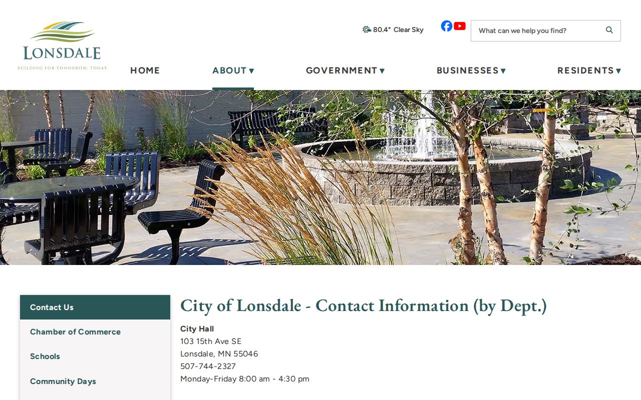 Lonsdale court-docket context from the city contact source