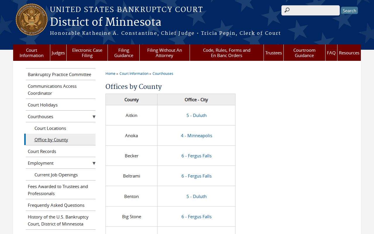 Morristown court records context from Bankruptcy Court county office source