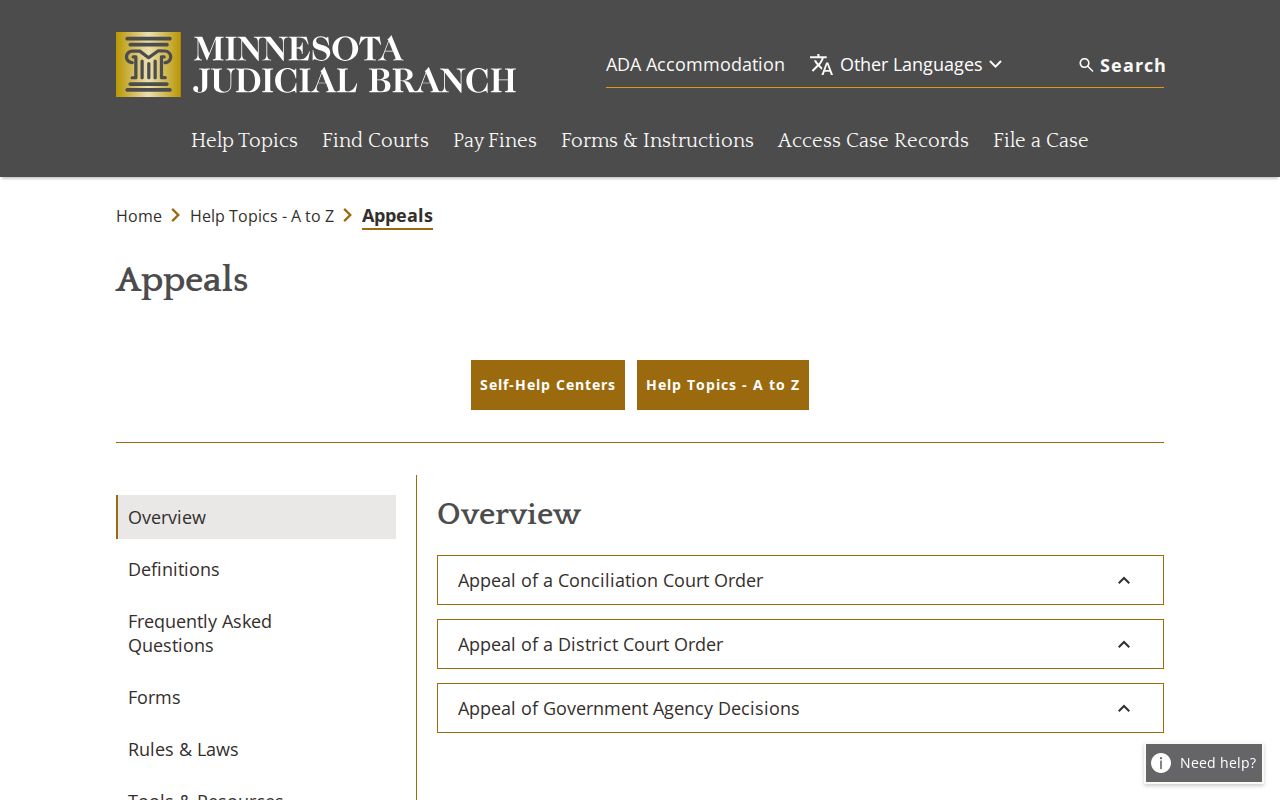 Rice civil docket source image for Minnesota appeals from District Court