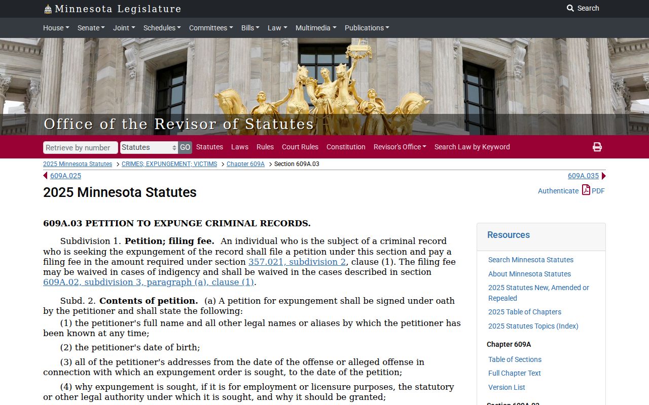 Rice criminal docket source image for Minnesota expungement record access